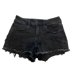 American Eagle Embroidered Denim Shorts